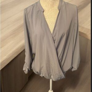 Dkny Gray Wrap Skirt with Relaxed Fit